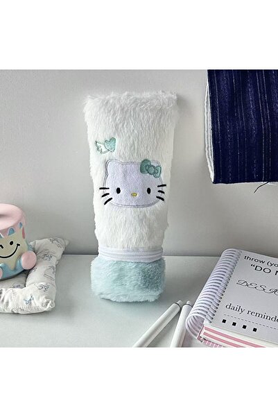 Choice حقيبة أدوات مكتبية للطلاب بتصميم هيلو كيتي اللطيف، مصنوعة من القطيفة، ...