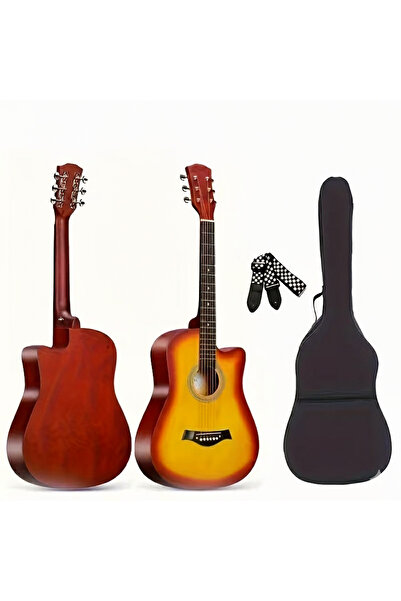 MegArya 38 Inch Beginner Guitar with Bag and Strap.(Sunburst)