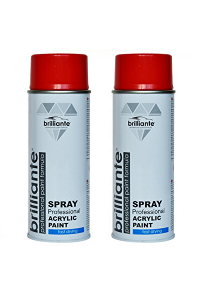 BRILLIANTE Pachet 2 x Vopsea Spray Roșu Trafic RAL 3020 400 ml