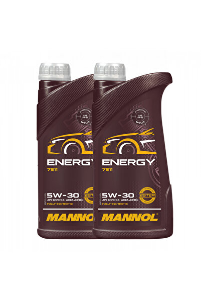 MANNOL Pachet 2 litri Ulei Motor Energy 5W30 Sintetic cu Ester (HTHS Scăzut, ...