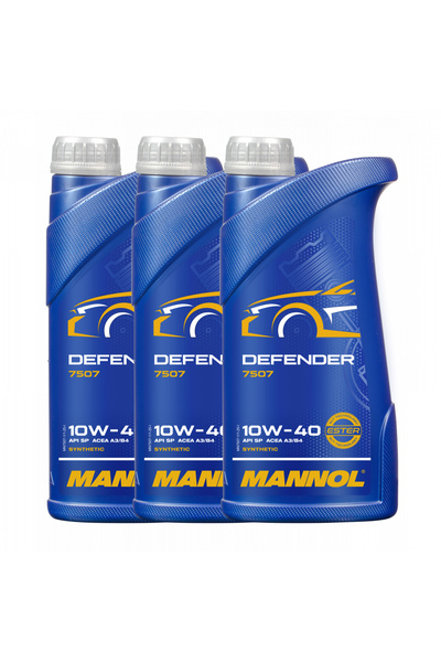 MANNOL Pachet 3 litri Ulei Motor Defender 10W40 (LSPI Protection) Hidrosintet...