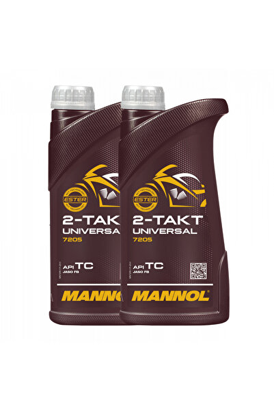 MANNOL Pachet 2 litri Ulei Motor 2-Takt Universal Mineral (Moto, Scutere, Făr...