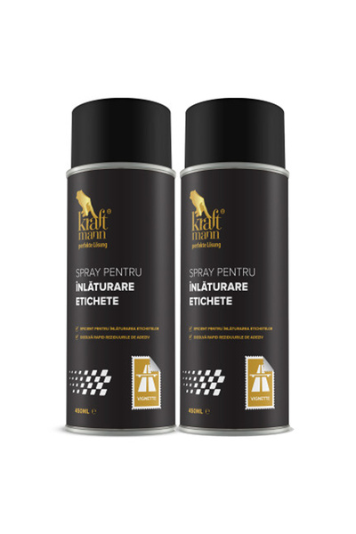 Kraftmann Pachet 2 buc Spray înlăturare etichete - 450 ml