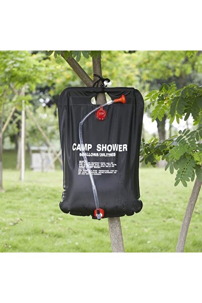 ART Dus solar suspendat pentru camping sau plaja, capacitate 20l, culoare Neagra