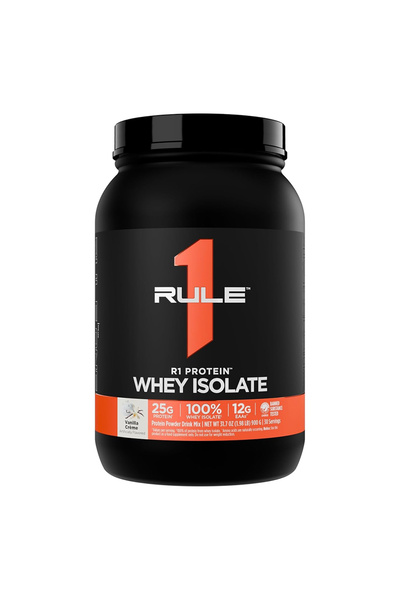 Rule 1 Protein Whey Isolate, Vanilla Cream, 1.9 LB, Assist Muscle Recovery