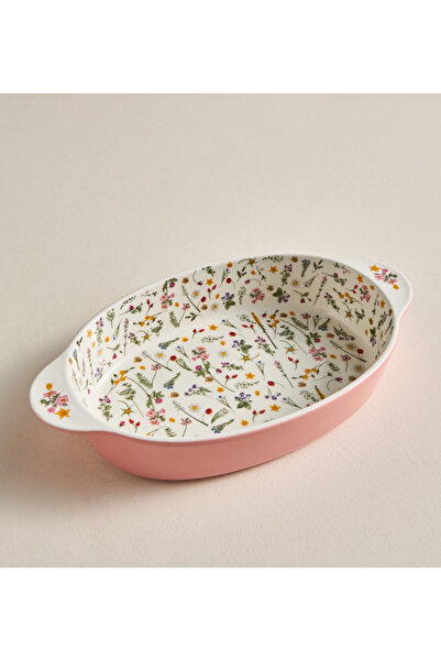 Generic طبق خبز بورسلين بنمط بوهيمي - 36 سم