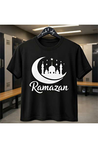 Pink Sky Tricou de vară unisex din bumbac cu model Ramadan Kareem