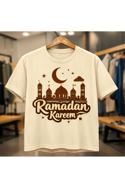 Pink Sky Καλοκαιρινό μπλουζάκι από βαμβάκι με σχέδιο Ramadan Kareem