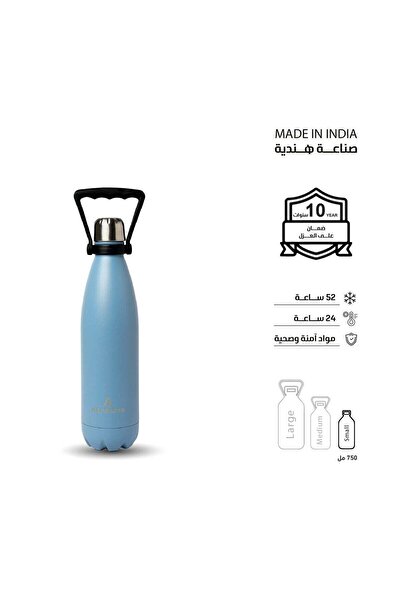 Atlasware Premium Stainless Steel Water Bottle, 750ml, Double-Wall Insulated,...