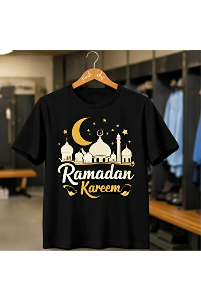 Pink Sky Tricou de vară unisex din bumbac cu model Ramadan Kareem