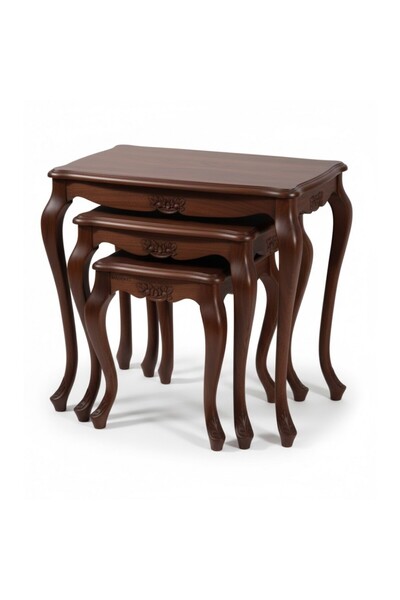 Masifart Hazel Avangart 3 Lü Oymalı Zigon Sehpa