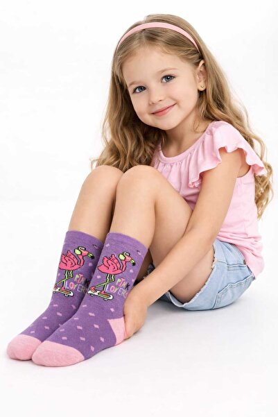 gigigiyim جوارب بناتي منقوشة على شكل فلامينجو