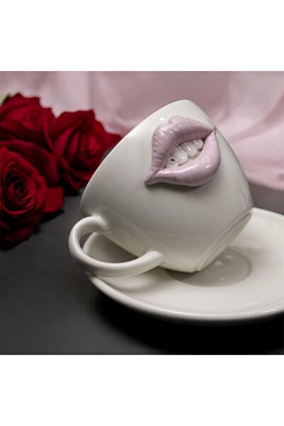 akdenizhome Special Design Kiss Coffee Cup 200 ml