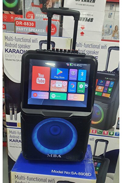 POLYGOLD ANDROİD TABLET EKRANLI BLUETOOTH HOPARLÖR ŞARJLI TAŞINABİLİR SES SİS...