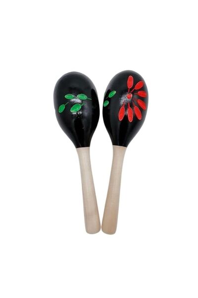 MegArya قطعتان من الماراكاس للأطفال الصغار - ألعاب إيقاعية خشبية لاتينية للأط...