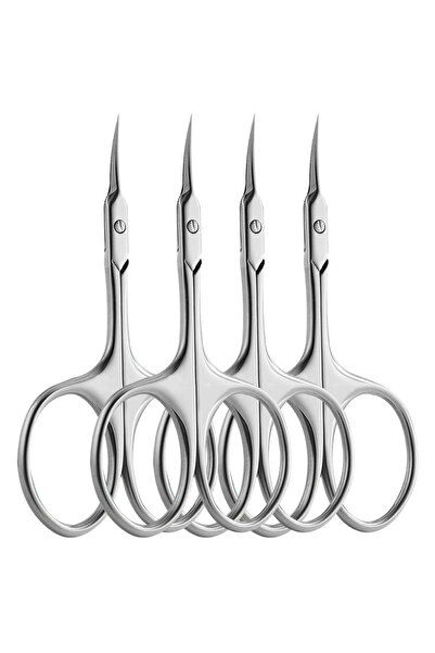 Choice1 مقص أظافر روسي فضي اللون، 4 قطع (2/4 قطع)، مقص لإزالة الجلد الميت، مص...