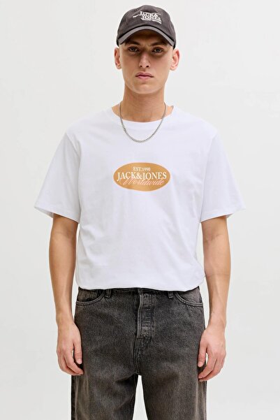 Jack & Jones Tricou pentru bărbați cu imprimeu logo pe piept - Catskills