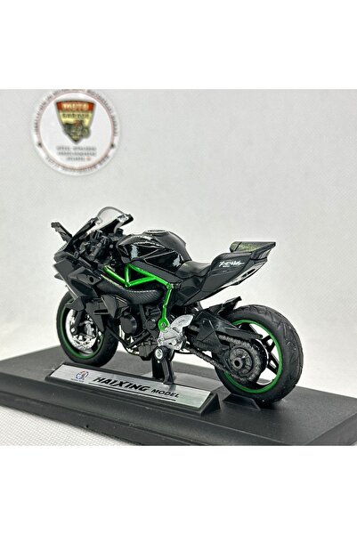 MotoGarage Kawasaki H2R 1:18 Diecast Model Motosiklet – Standlı, Metal Gövde, Koleksiyonluk & Hediyelik