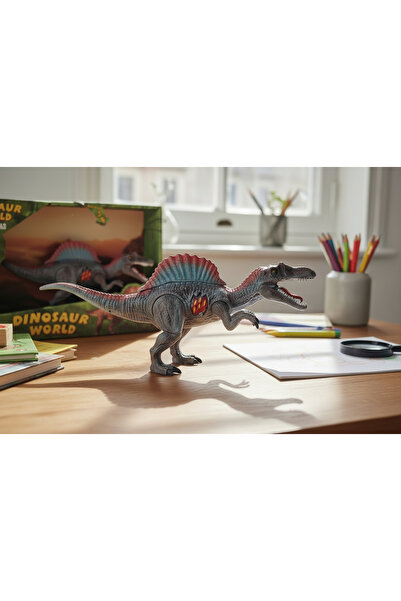 Sunman Dinosaur World Sesli Dinozorlar 24 cm Dikenli Mavi Sırt