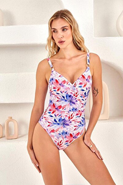 LAPIENO Thin Strap Double Breasted Swimsuit 4105-P