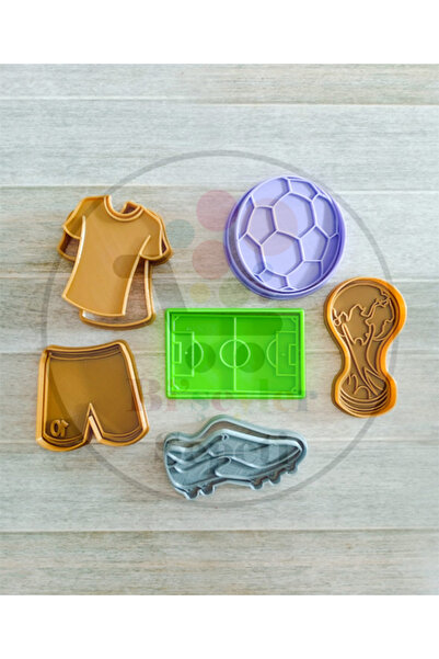 Bi'şeyler Sepeti Football Themed Cookie Mold - Cookie Cutter 6 Figures 12 Pieces