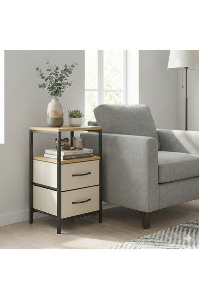 tridihome İki Çekmeceli Çok Amaçlı Komodin Raflı Yan Sehpa Düzenleyici Dolap ...