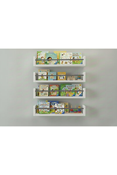 EGN WOODS 30X4 White Mdf Baby Room Organizer Children's Room Montessori Educa...