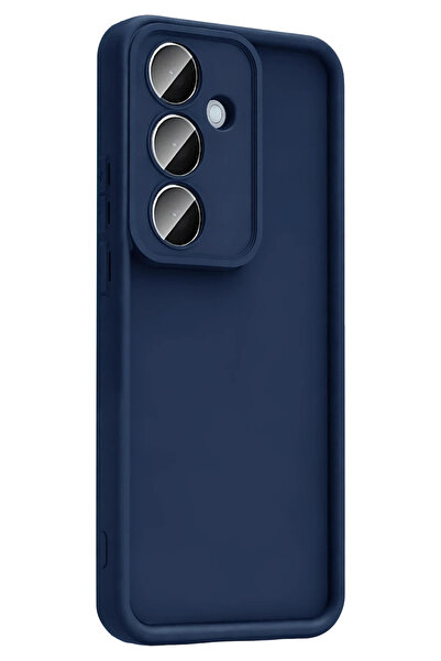 ZEMİRA HOME غطاء حماية سيليكون فييرا لهاتف سامسونج جالاكسي A57 5G - أزرق داكن