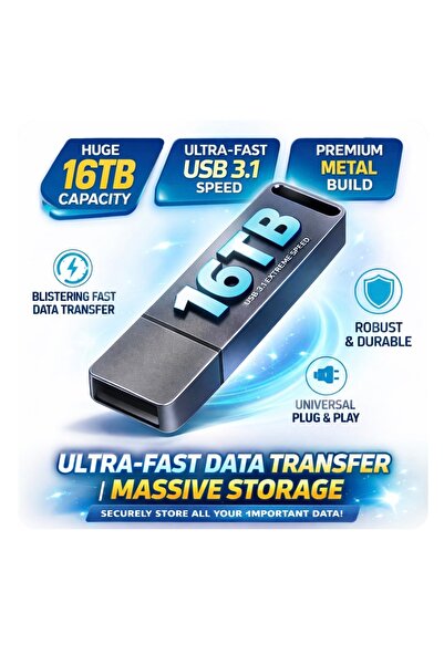 Generic ذاكرة فلاش USB بسعة 16 تيرابايت | ذاكرة USB محمولة فائقة السعة لتخزين...