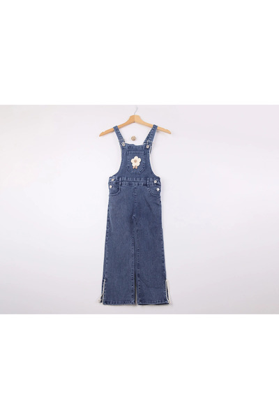 Bilge Trend Κοριτσίστικη τζιν σαλοπέτα με κέντημα λουλουδιών