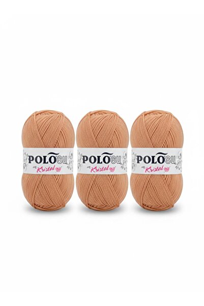 Polosu My Kristal Lif El Örgü İpi No:173 SÜTLÜ KAHVE (3'lü Avantaj Paket)