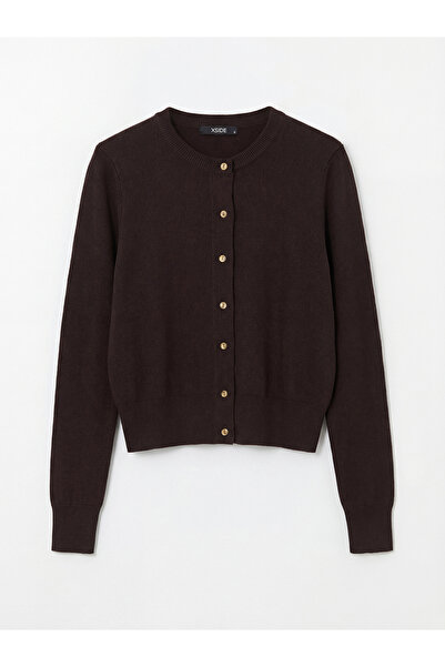 LC Waikiki New Season from Güli̇s Gi̇yi̇m Brown Crew Neck Ribbed Women's Knit...