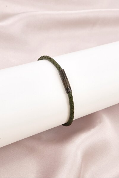 Cerruti 1881 سوار جلدي أنيق للرجال CIAGB0000502، زيتوني