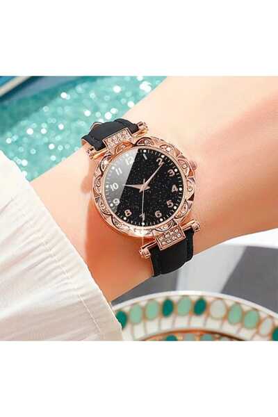 Beyna Gold Plated Crystal Stone Watch, Gift for Lover, Gift for Mother