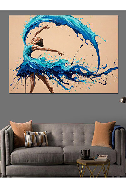 Artmeg Pânză decorativă Blue Bird Water Splash - Masă din lemn MDF