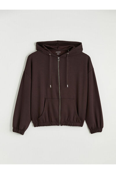 LC Waikiki سترة نسائية بسحّاب من GÜLİS GİYİM للموسم الجديد، لون بني، ناعمة ال...