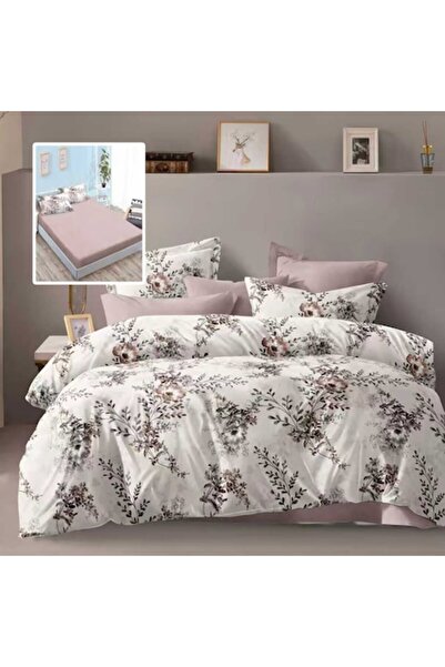 NufJoy Double bed linen set, 6 pieces, fitted sheet for mattress 180 x 200 cm