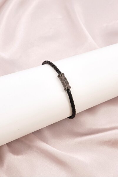 Cerruti 1881 Men Fashion CIAGB0000501 Leather Bracelet, Black