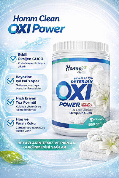 HOMM CLEAN OXI POWER BEYAZLAR İÇİN KUTU 1050GR