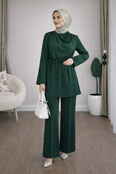 Tarzım Tuba Set dublu din material scuba, cu guler și curea, cu accesorii pen...