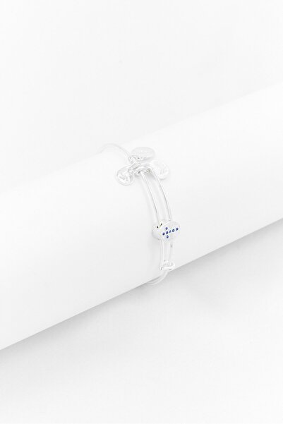 Alex and Ani سوار نسائي مرصع بخرز على شكل صليب، فضي اللون