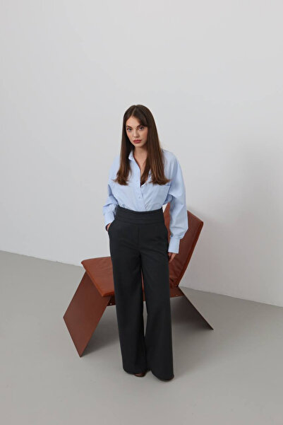 Sorridi Waist Detailed Wide Leg Palazzo Trousers