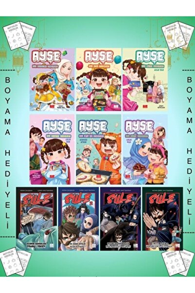 Aile Yayınları Boyamalı - Dini Çizgi Roman Ayşe Bir Sadaka Mangası Dua Kabe N...