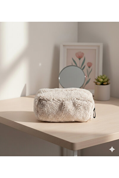 Melien Plush Clutch Handbag Makeup Bag Accessory Handbag Portfolio Bag Minima...