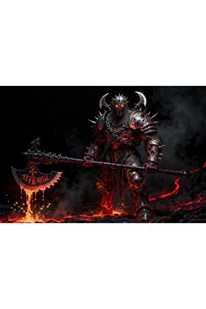 VeliumCraft Tablou Canvas Saron-Arthar The Destroyer, 90 x 60 cm, colectia Ve...