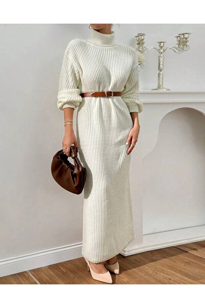 MARLİNG Stylish Tricoted Dress with Tillit Details