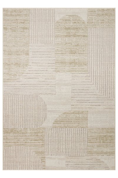 Eko Halı SAHARA SHA 02 CREAM GREEN Hav Toz Vermez Yumuşak Tuşeli Modern Makin...