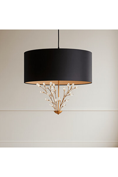 Sagebrook Home ثريا على شكل زهرة كريستالية، ذهبية