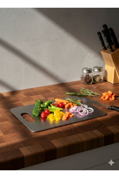 Dersel Dekor Inox 304 Quality Stainless Steel Cutting Board,Vegetable Cutting Board,Meat Cutting Board Camping