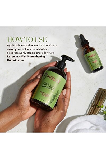 mielle organics Mi Le Rosemary Mint Strengthening Shampoo with Biotin - Sulfa...
